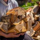 Burning pine logs illustrating the benefits of pine firewood.